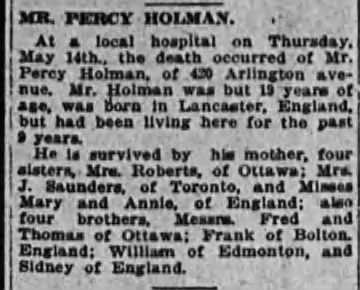 percy holman death