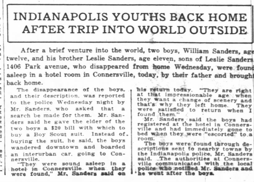 Indianapolis News p.19
18 January 1923