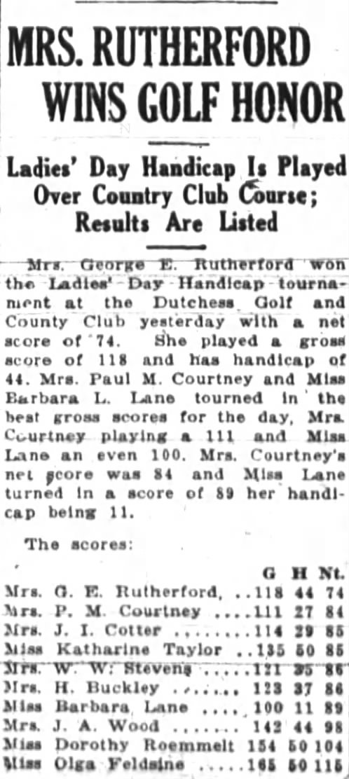 Barbara Lane Golf 25 Sep 1929