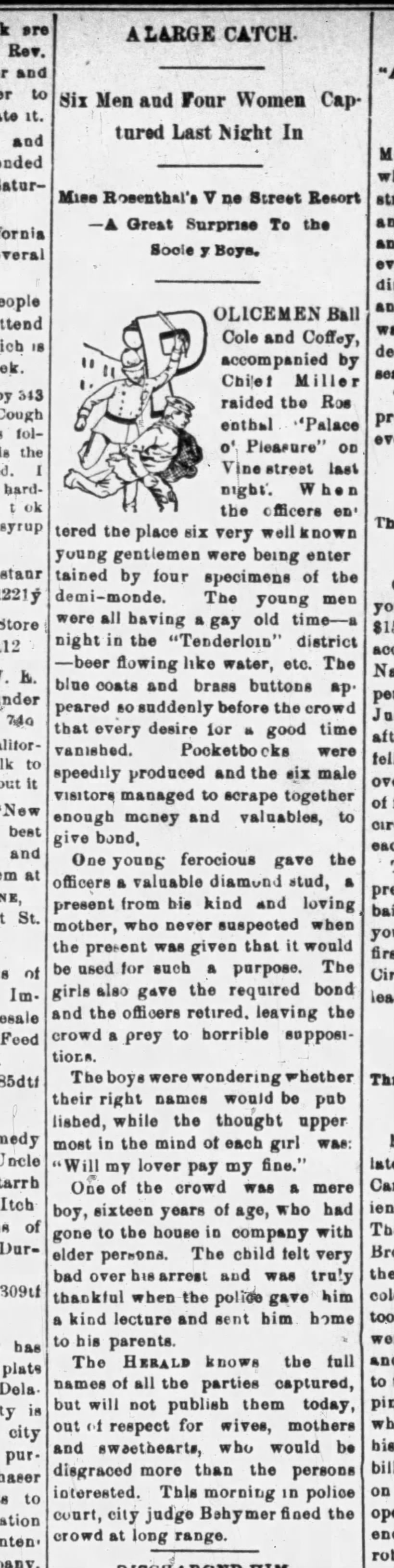 “A Large Catch,” The Muncie Daily Hearld, April 5, 1894.