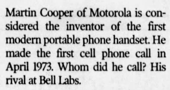 Martin Cooper, the father of the cell phone