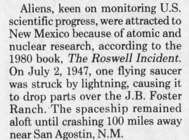 Theory on 1947 UFO crash