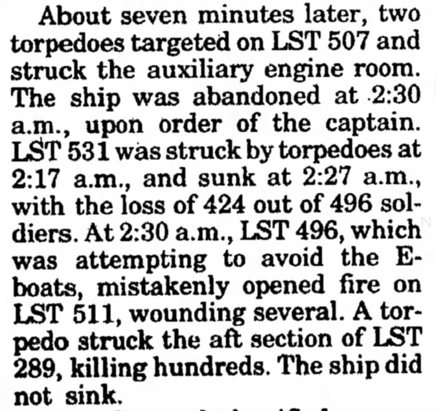 Details of the Exercise Tiger attack