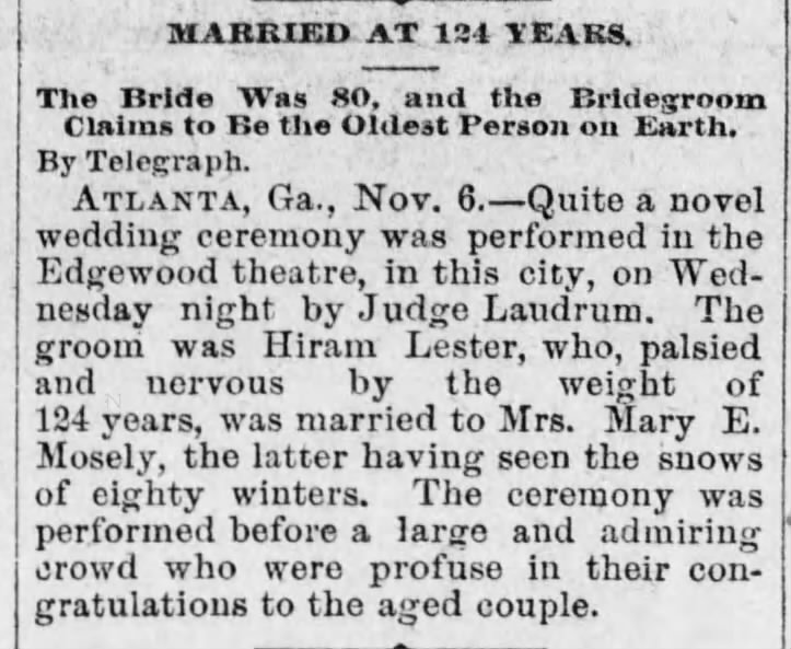 Married at 124 Years