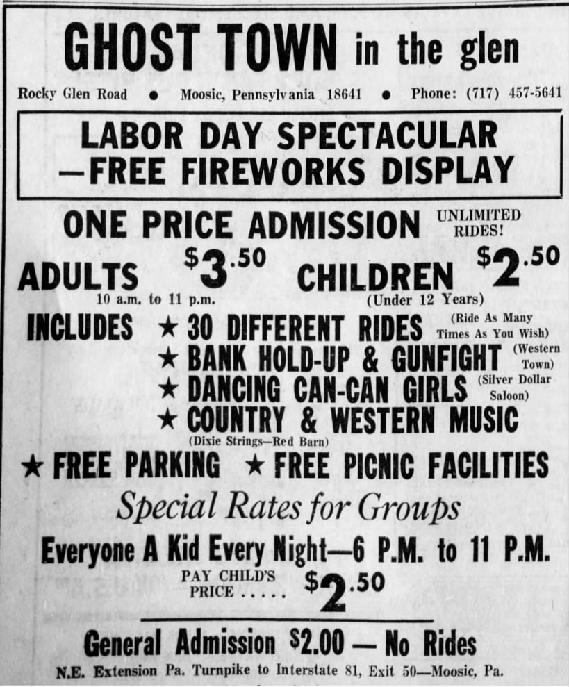 Ghost Town in the glen Labor Day Spectacular 1971