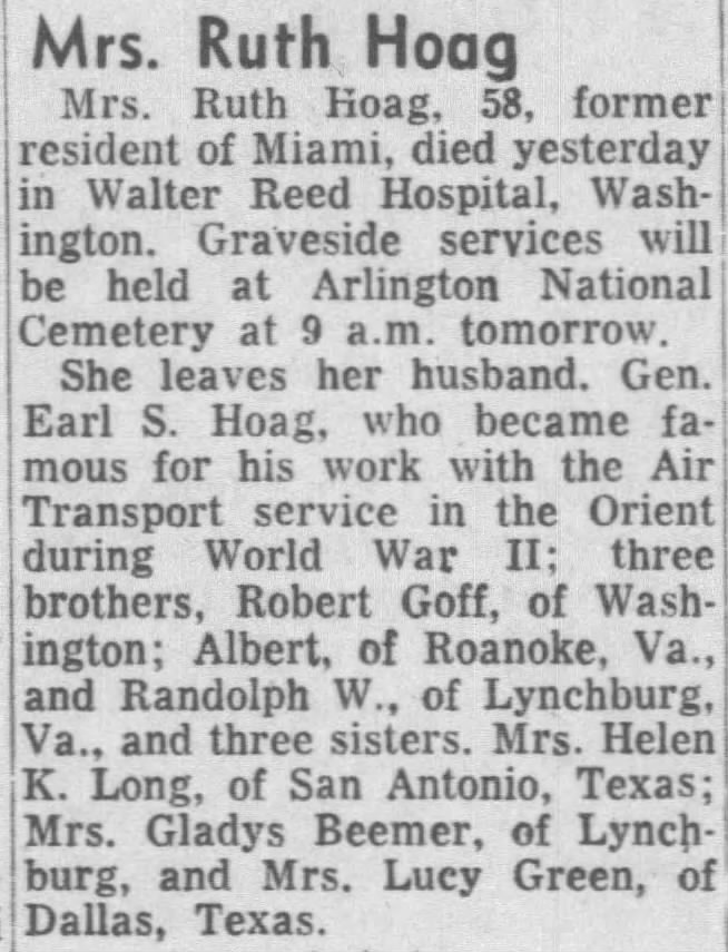 Ruth Hoag Obituary