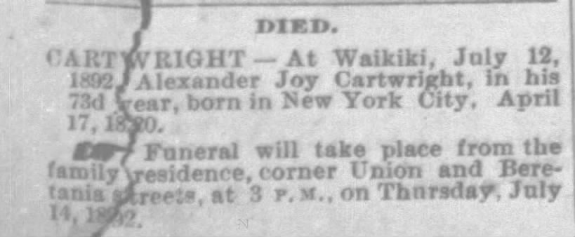 Obituary for J Alexander Joy Cartwright (Aged 73)
