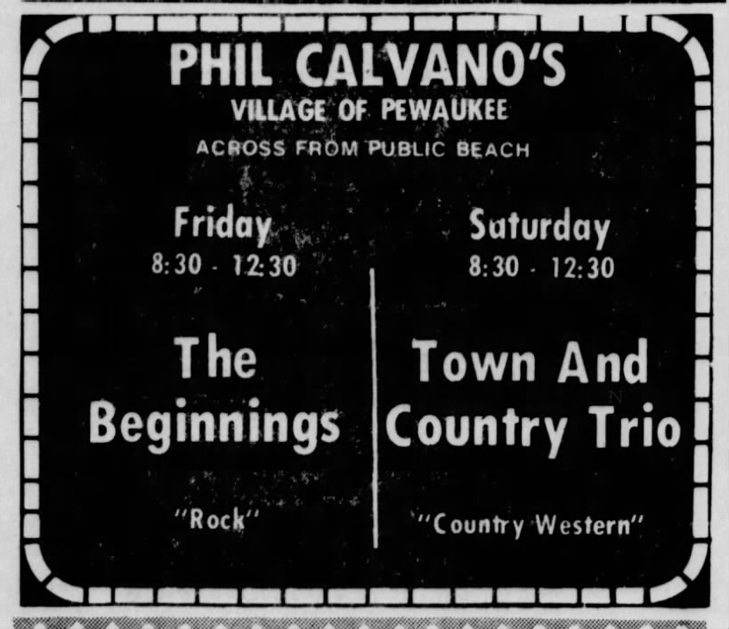 Calvano's-1974-2-1-The Beginnings-Town & Country Trio