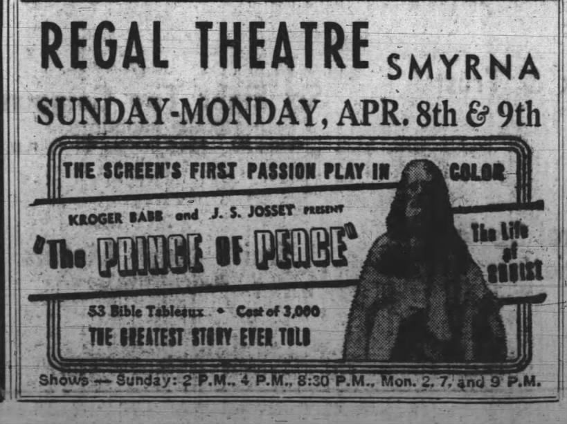 Regal Theatre (Smyrna) ad for April 8 & 9, 1951