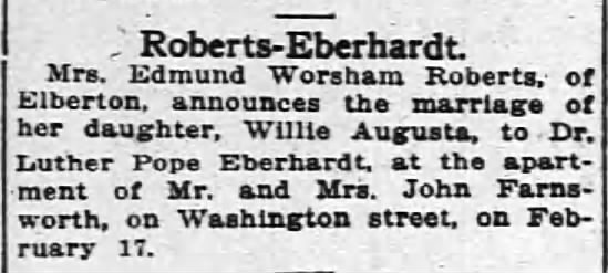Roberts-Eberhardt Exchange Vows