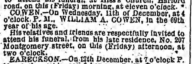 William Cowen Died