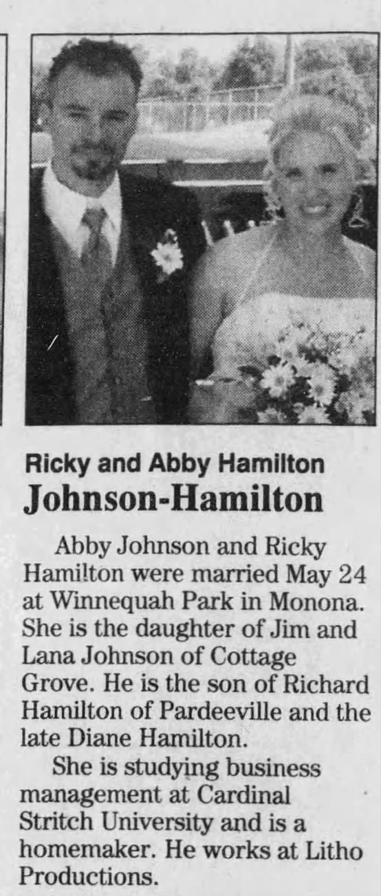 Marriage of Johnson / Hamilton