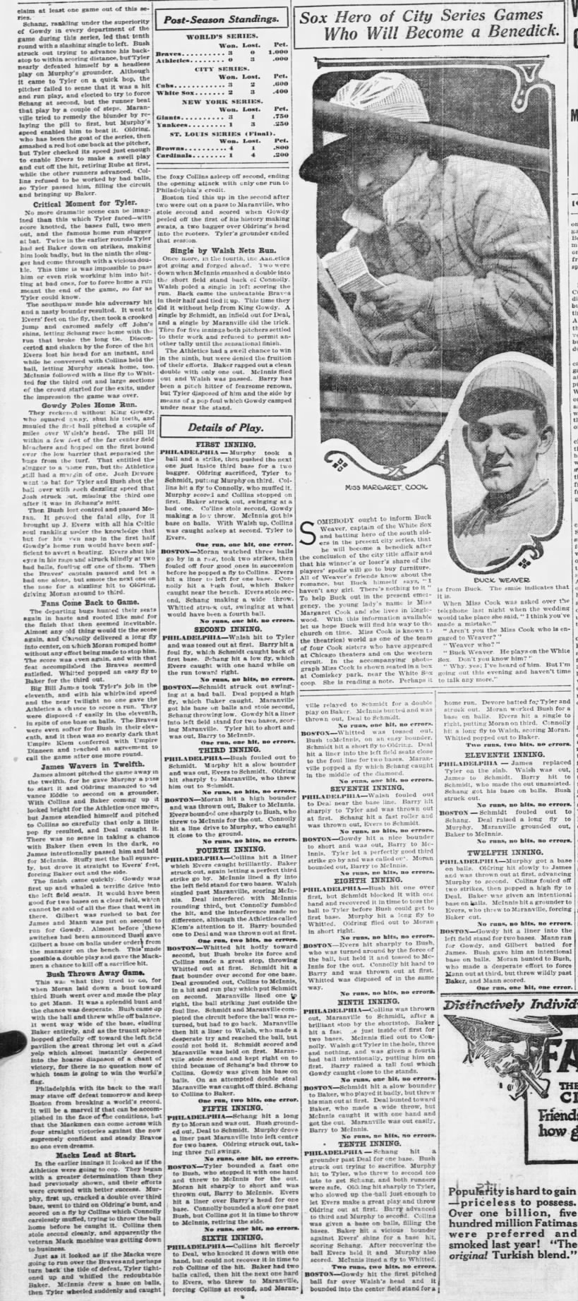 1914 World Series Game 3 Part 2