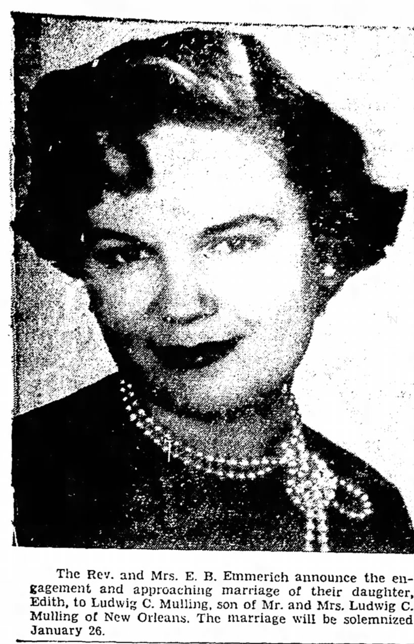 Lake Charles American-press 16 Jan 1955. Announcing wedding Edith and Pete- Jan 26, 1955
