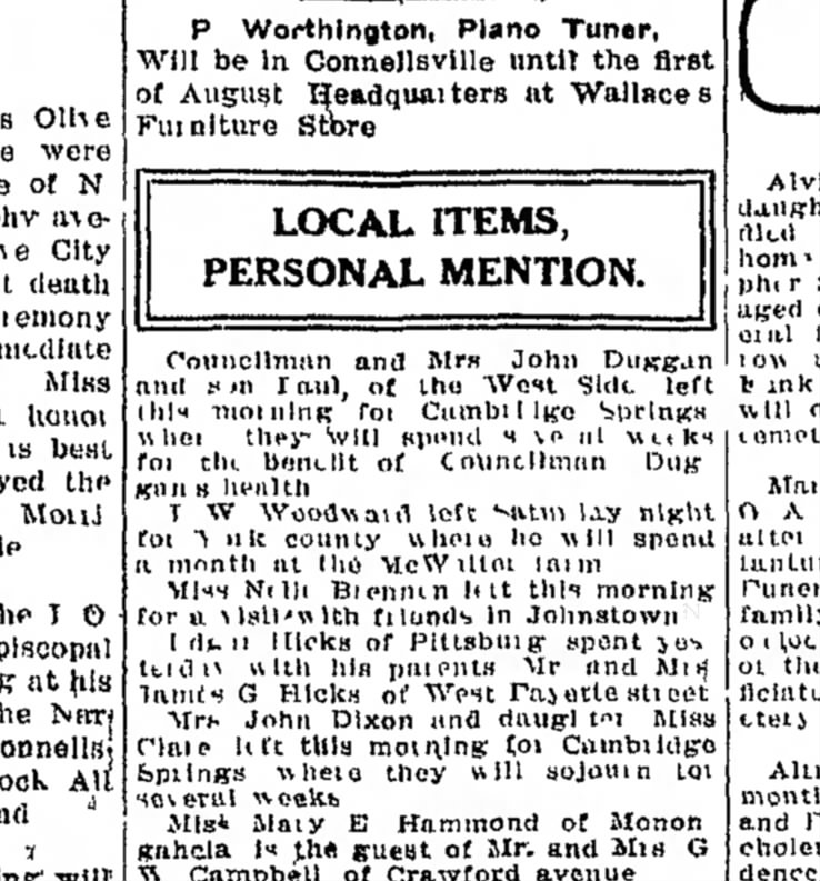 daily courier - 7/19/1909 - john duggan councilman?