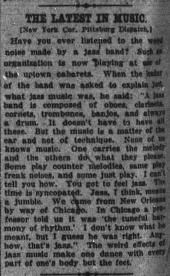 Jass music - 20 Mar 1917