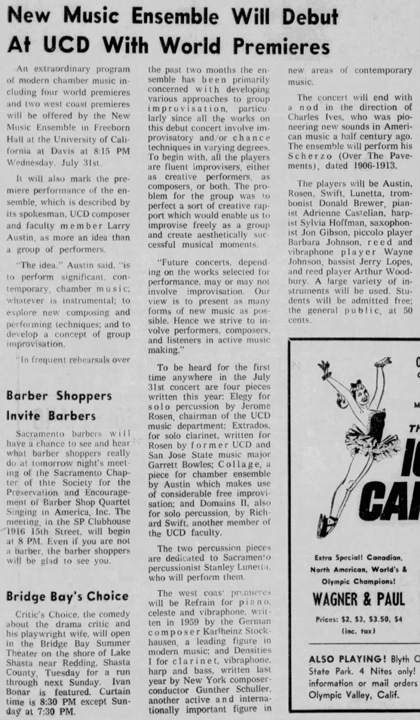 NME - July 1963, Austin quotes, program info (7/31/63 concert)