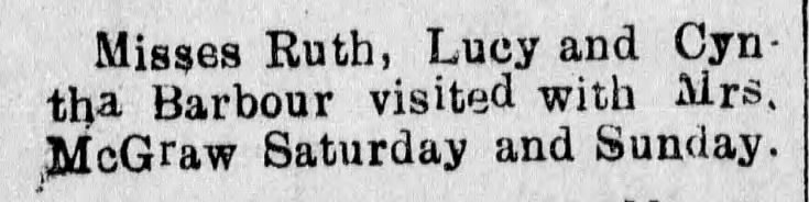 Ruth, Lucy & Cyntha Barbour
The Cullison Times (KS)
5 Mar 1915, Fri, p8