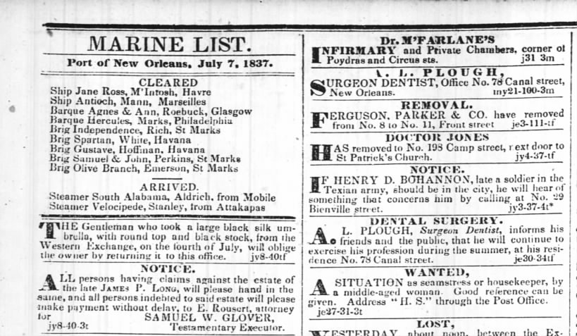 Marine list 1837