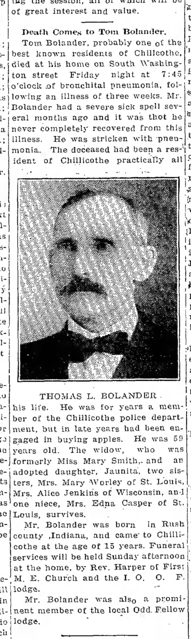 Obituary Thomas L. Bolander
