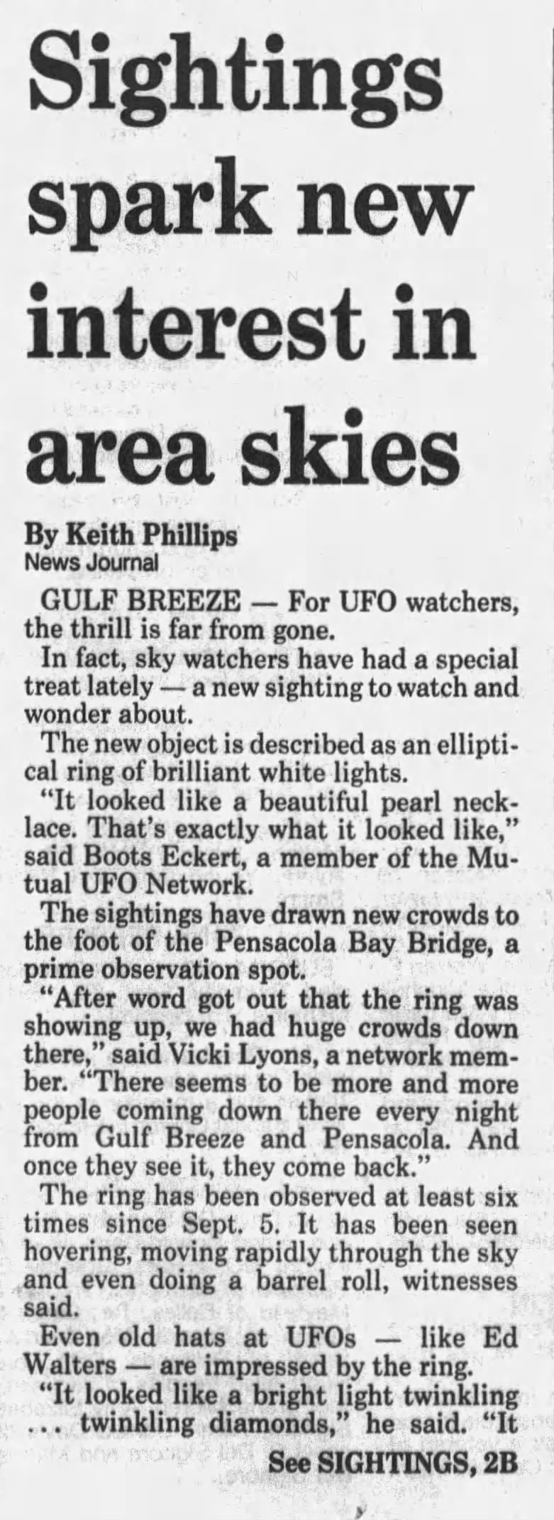 Pensacola News Journal - September 29, 1991 - page 17 - Gulf Breeze UFO