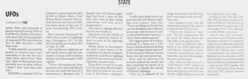 The Naples Daily News - November 18, 2007 - page 51 - Gulf Breeze UFO