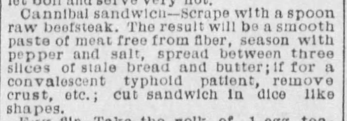 Cannibal sandwich (1890).