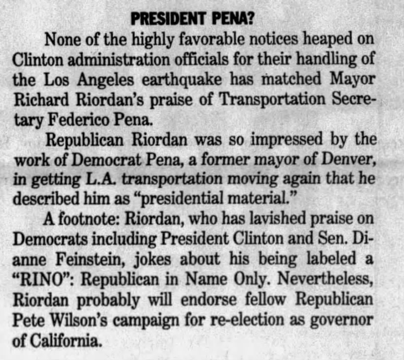 RINO (Republican In Name Only) (1994).