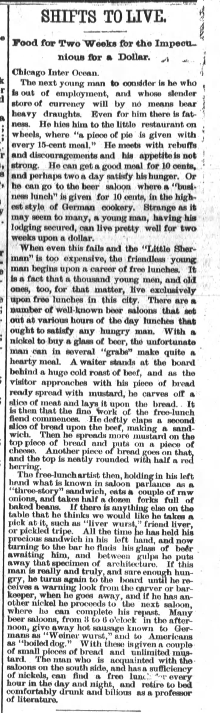 Hot sausage, weiner wurst, boiled dog/hot dog (1883).