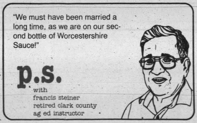 Second bottle of Worcestershire sauce (1996).