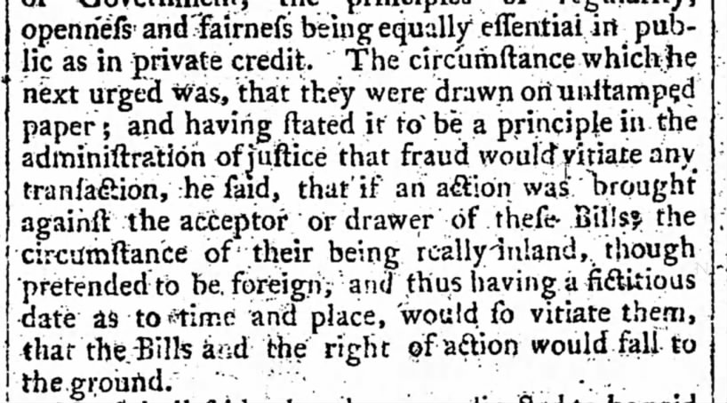 "Fraud vitiates everything" (1796).