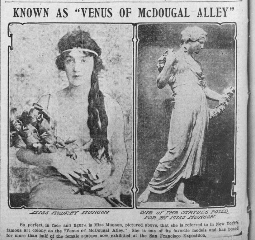 "Venus of McDougal Alley" -- Audrey Munson (1915).