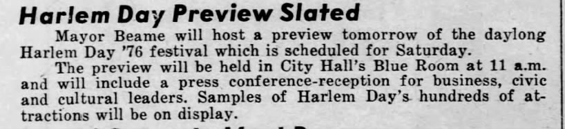 Harlem Day (1976).