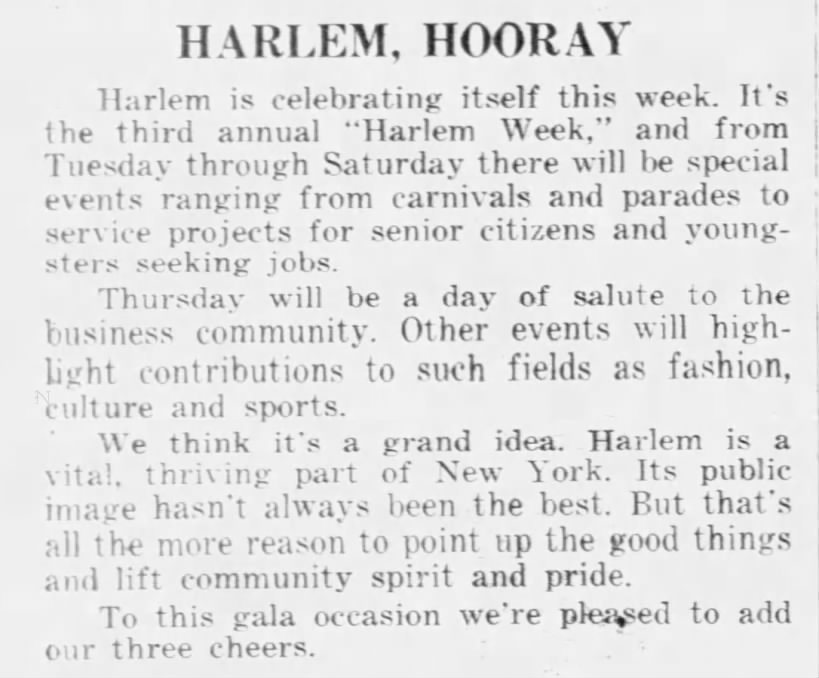 Harlem Week (1977).