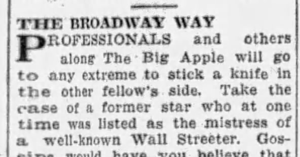 "Along the Big Apple" (1929).