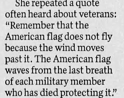 "The American flag does not fly because the wind moves it..." (2012).
