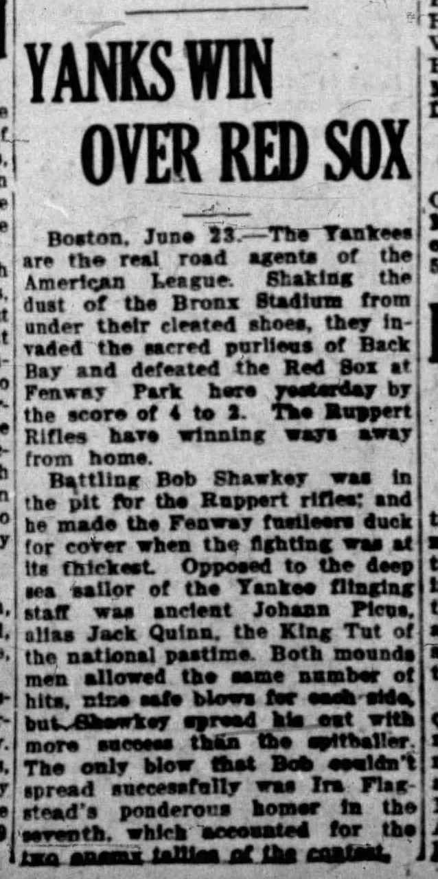 Ruppert's Rifles = New York Yankees (1923).