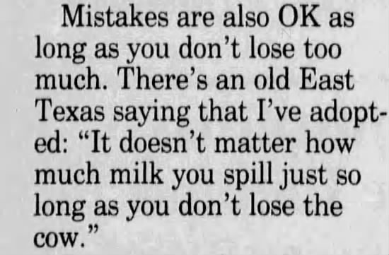 "It doesn't matter how much milk you spill..." (1998).
