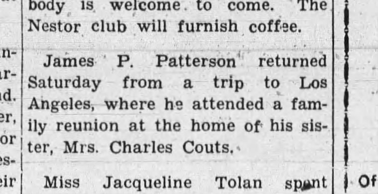 Patterson Couts reunion