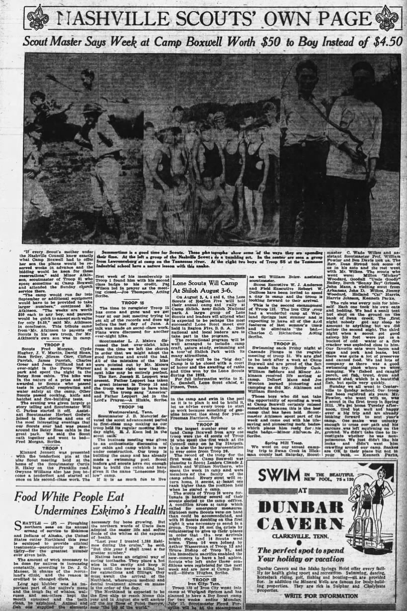 1933_0709__Scout Master Says Week at Camp Boxwell Worth 50 Dollars_pg33--photo
