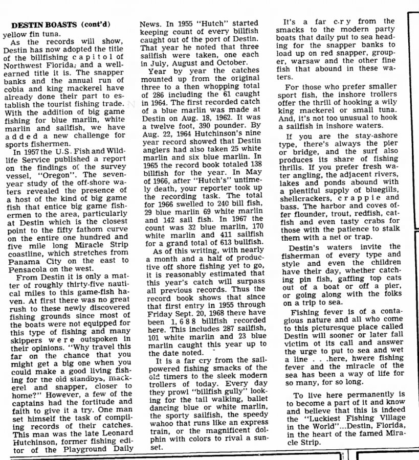 Destin Boasts p. 2 Sept.27, 1968
