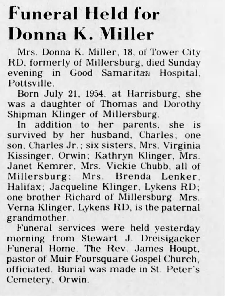 Obituary for Donna K. Miller