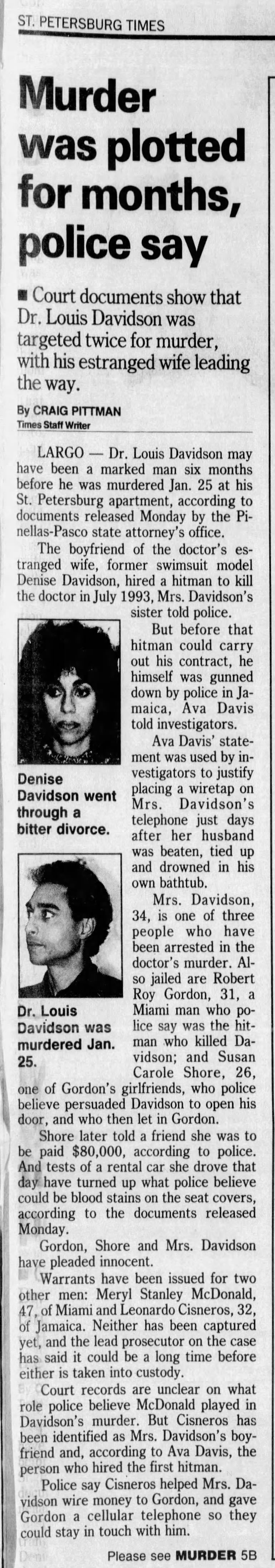 Denise Davidson Murder planned for months