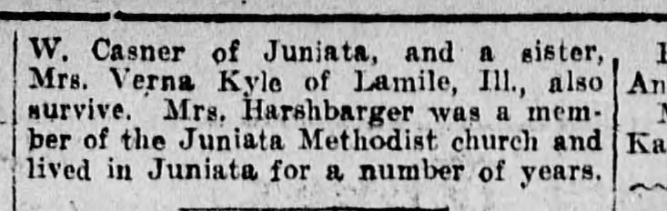 Nellie (Mrs. Homer) Harshbarger obit-Altoona Times-31 Dec 1918 p7 part 2