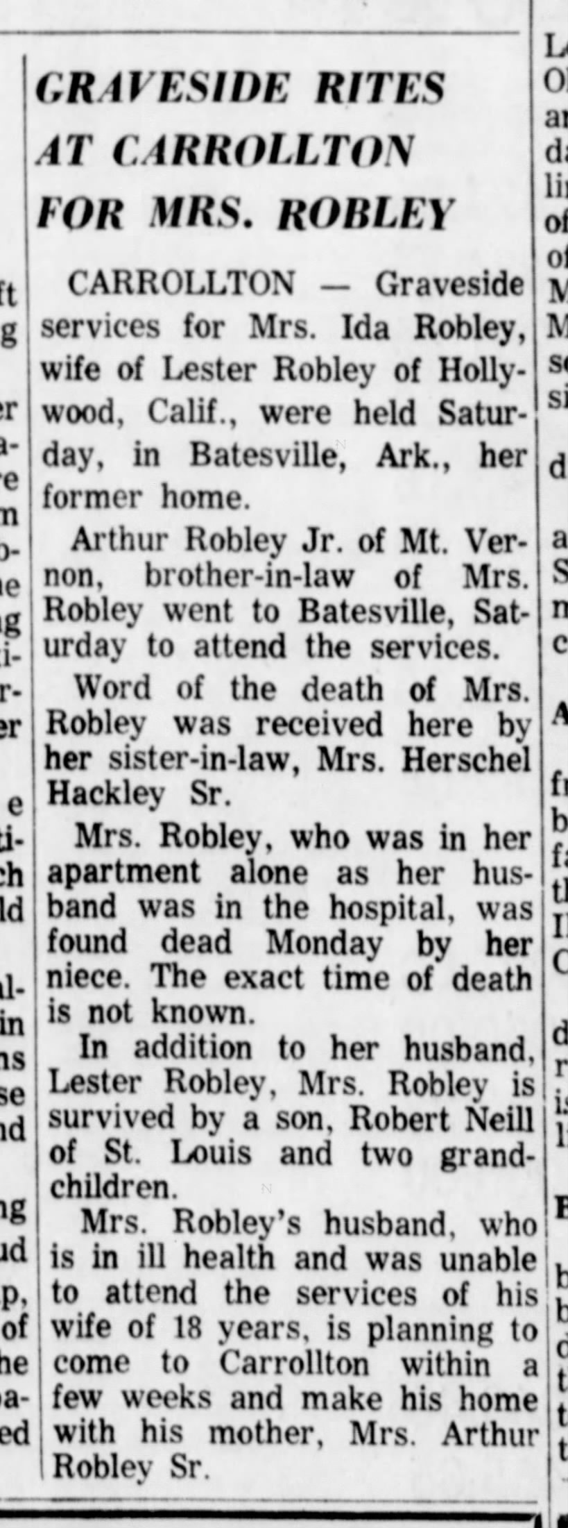 Mrs. Ida Robley-obit-Jacksonville Daily Journal-Illinois-p.5-8 Jan 1967