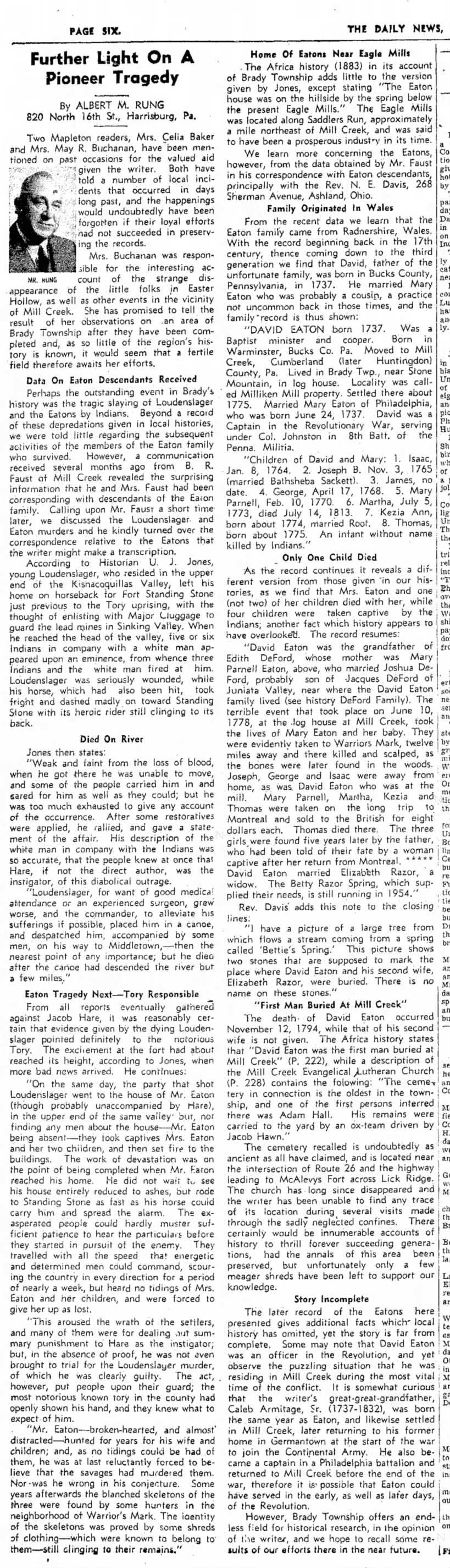 Pioneer tragedy-TDN-p.6-27 Nov 1954