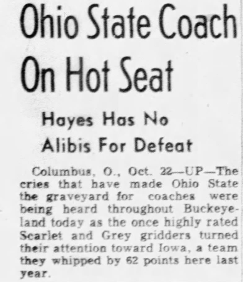 Woody Hayes, Hot Seat