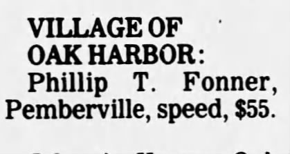 News Herald -- Speeding ticket in Oak Harbor