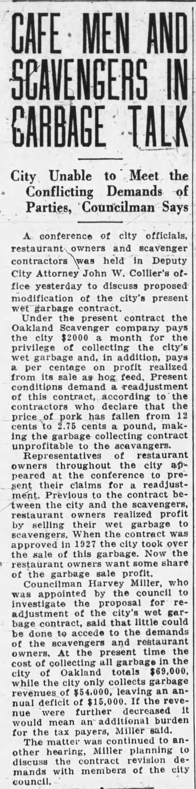 1932-06-05 Oak runs annual deficit on garbage