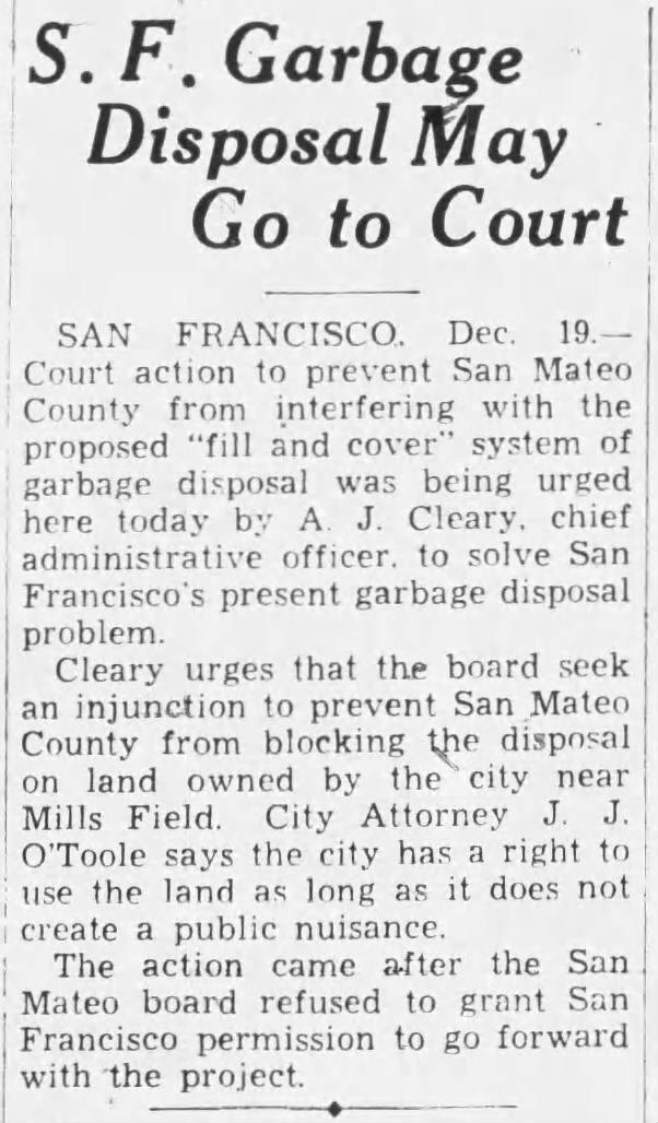 1933-12-19 SF may sue San Mateo over airport dumping rights